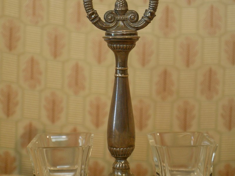 Saliera doppia in argento