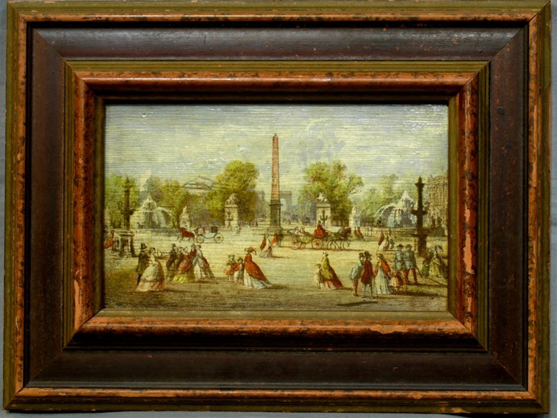 COPPIA DI VEDUTE SU TAVOLETTA 'PARIGI'