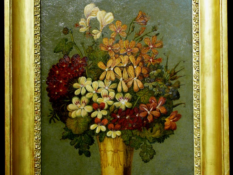 DIPINTO NEOCLASSICO  AD OLIO 'FIORI'