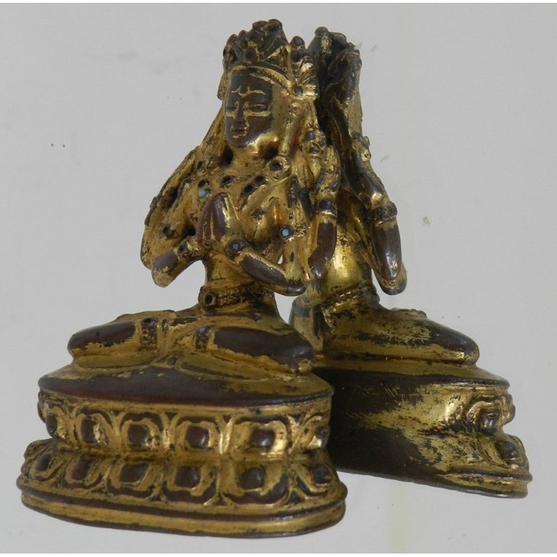 Extremely rare Shadakshari Lokeshvara.  China - Tibet, Yuan dynasty, 13th / 14th century