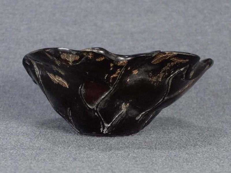 Extremely rare rhino horn brush washer. China, 18th century