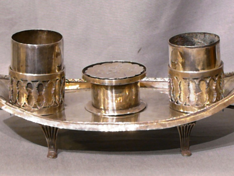 RARO, ANTICO CALAMAIO GENOVESE IN ARGENTO