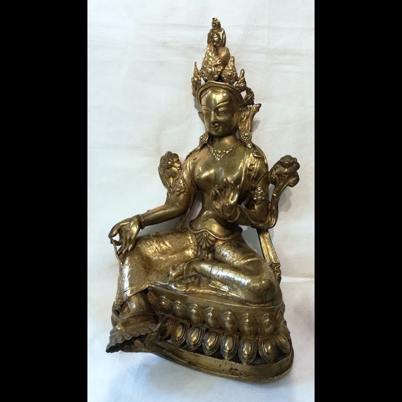 ANTICA TARA IN BRONZO DORATO
