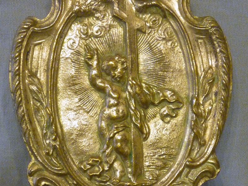 Antica pace in rame dorato XVII° secolo