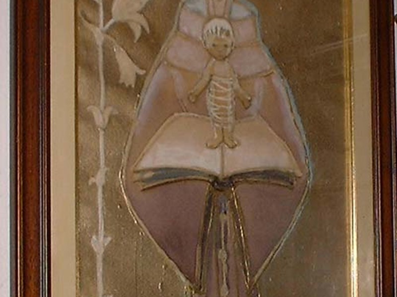 BOZZETTO AD OLIO SU TELA ATTRIBUITO A  GIO' PONTI