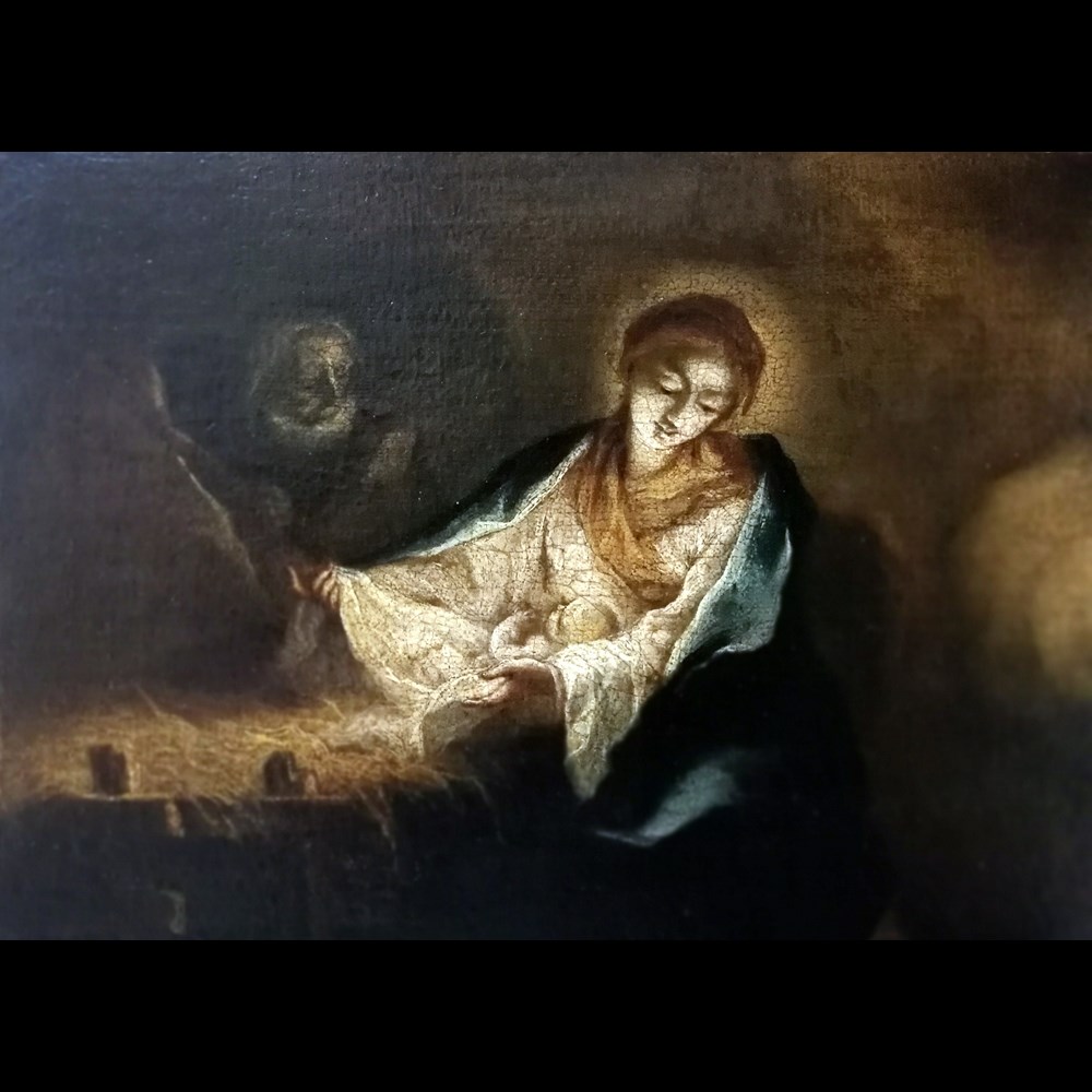DIPINTO AD OLIO  'NATIVITA' , GENOVA, XVIII° SECOLO