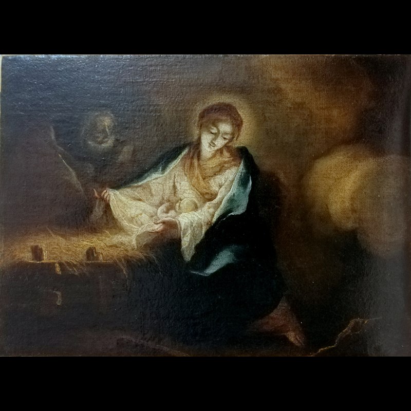 DIPINTO AD OLIO  'NATIVITA' , GENOVA, XVIII° SECOLO