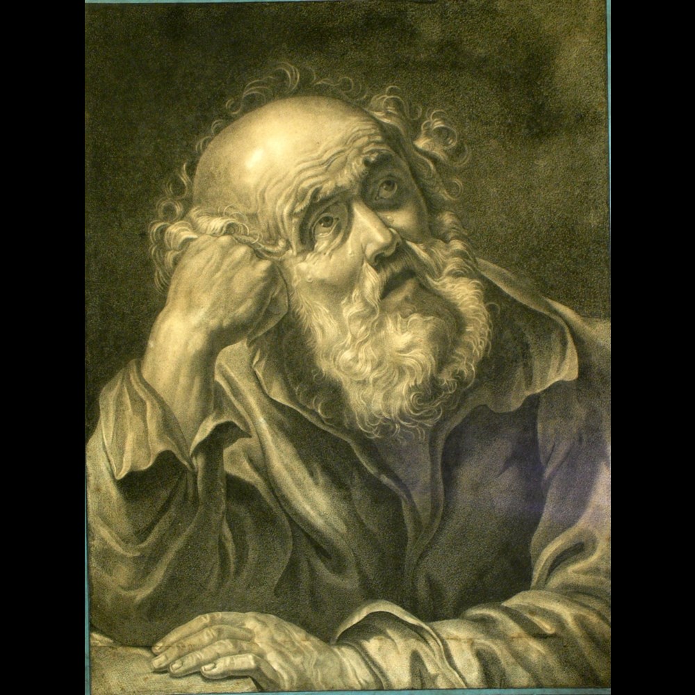 Disegno raffigurante un filosofo