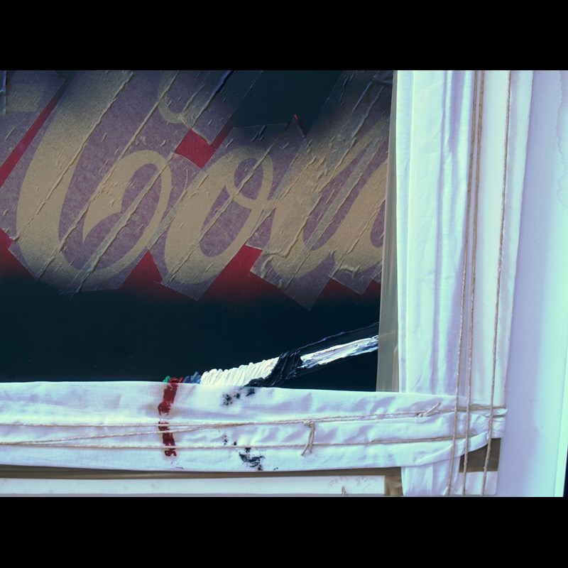 DIPINTO MODERNO  TECNICA  MISTA E COLLAGE 'COCA COLA'