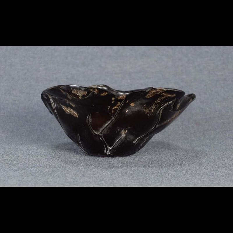 Extremely rare rhino horn brush washer. China, 18th century