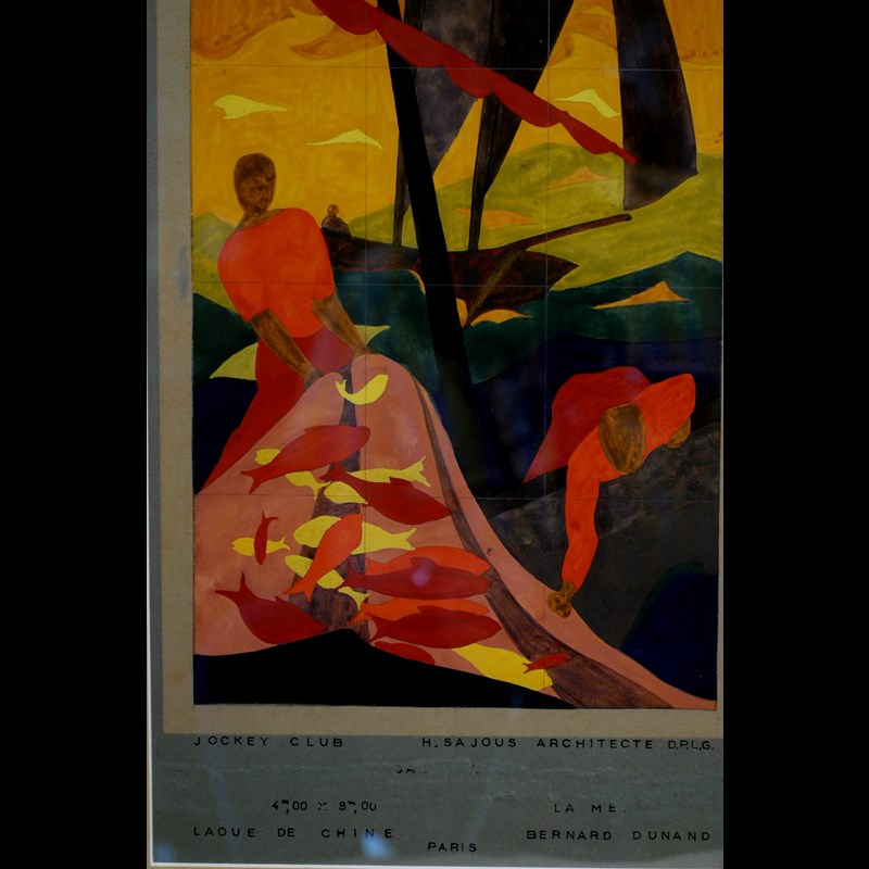 RARA COPPIA DI DIPINTI DECO' DEL PITTORE BERNARD DUNAND