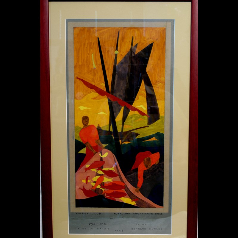 RARA COPPIA DI DIPINTI DECO' DEL PITTORE BERNARD DUNAND