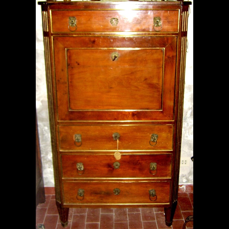 SECRETAIRE L XVI IN LEGNO DI MOGANO