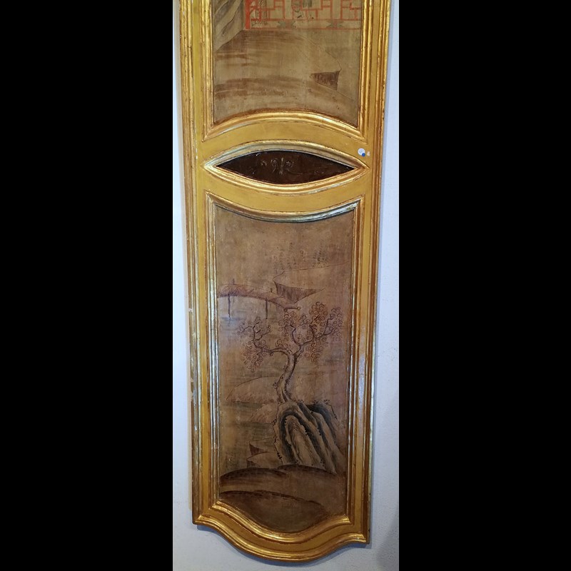 RARA COPPIA DI PANNELLI LIGNEI LACCATI CON MOTIVI A 'CHINOISERIE', PIEMONTE, XVIII° SECOLO