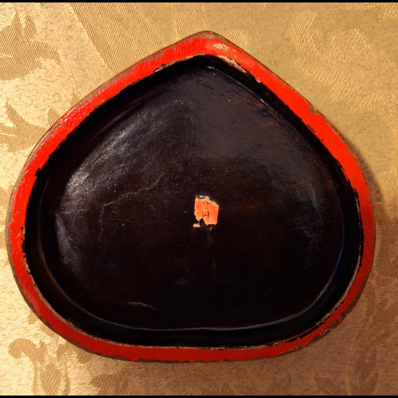 Rara scatola cinese in lacca rosso cinabro, XVIII° secolo.